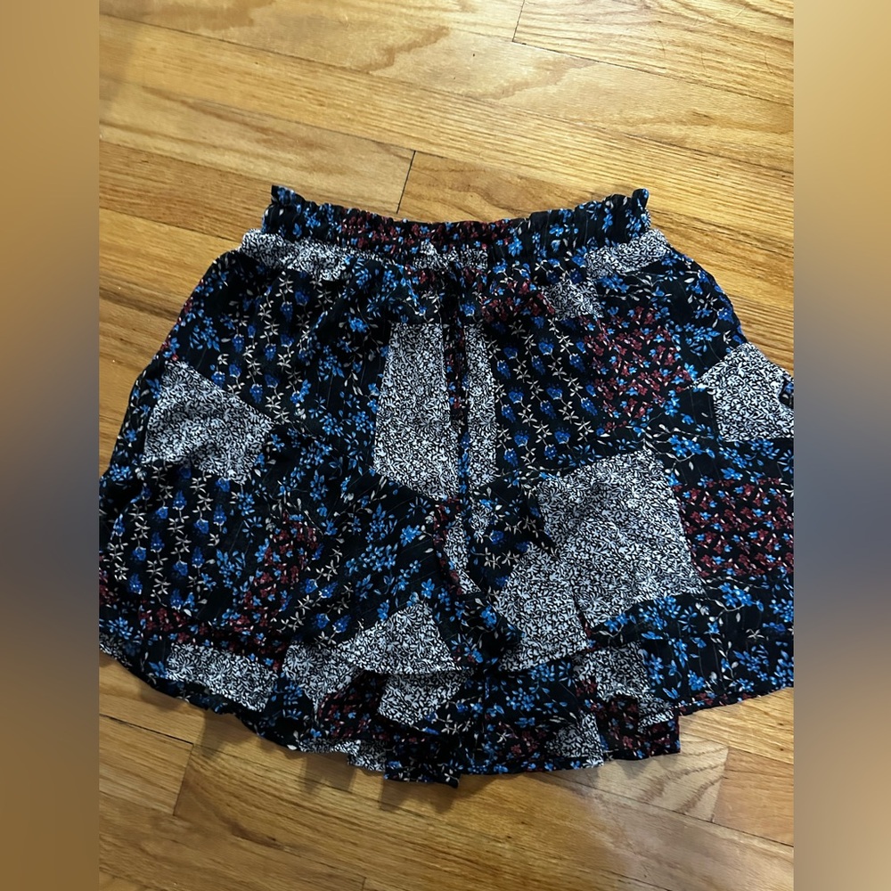 Floral Flowy Patchwork Skorts- size small